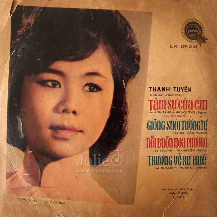 Đĩa nhựa Thanh Tuyền, 7 inch, 45 vòng, tâm sự của em