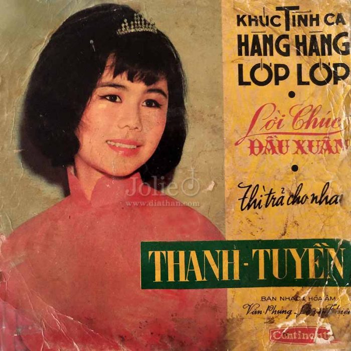 Đĩa nhựa Thanh Tuyền, 7 inch, 45 vòng, lời chúc đầu xuân