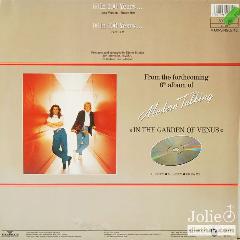 In 100 years modern. In 100 years Modern talking обложка. Modern talking in the Garden of Venus 1987. Modern talking in the Garden of Venus the 6th album. Modern talking in 100 years long Version Future Mix.