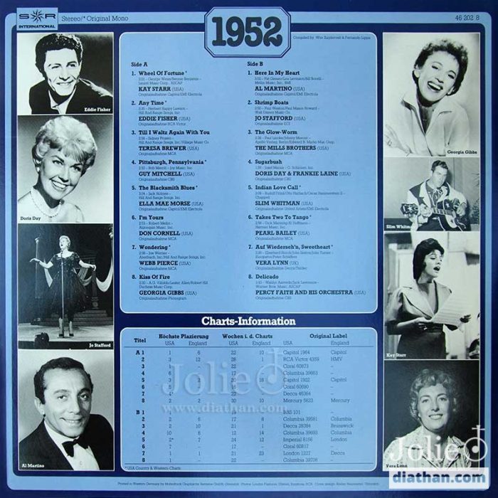 30 years popmusic 1952