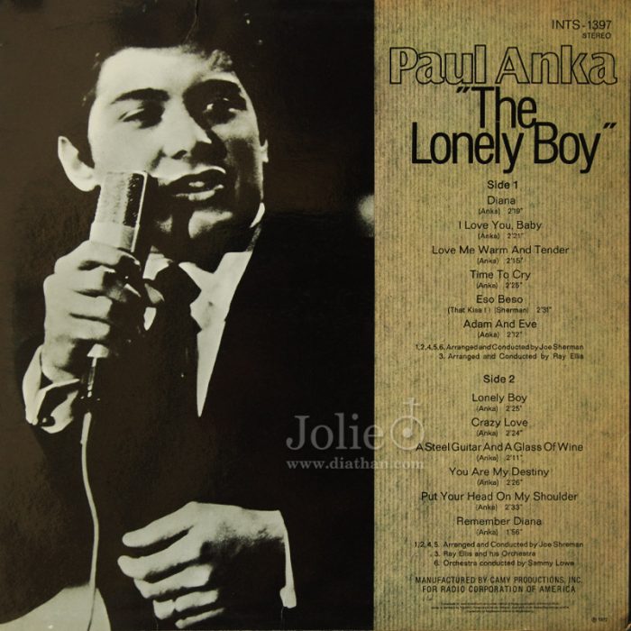 Paul Anka The Lonely Boy