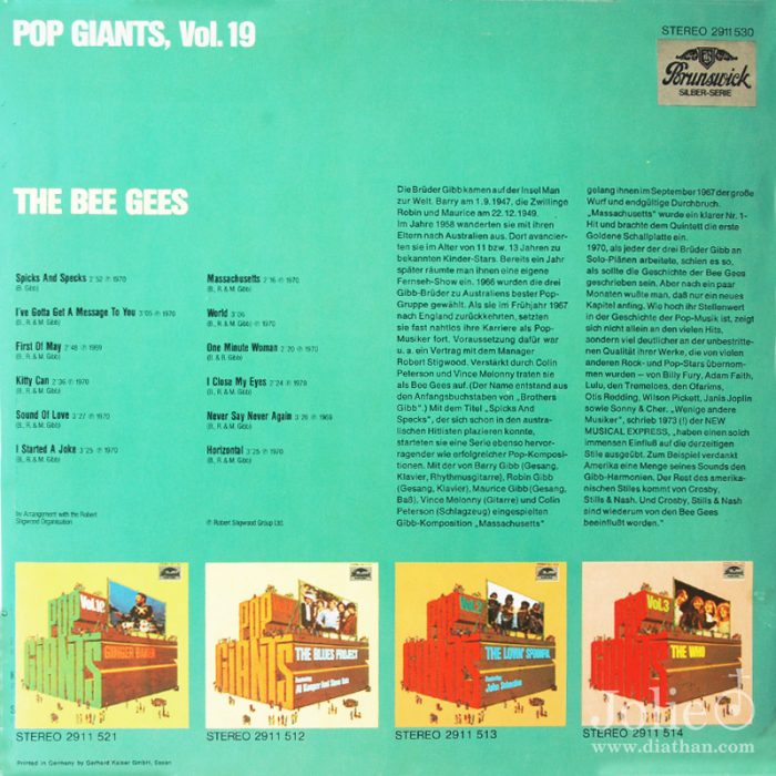 the bee gees pop giants vol. 19