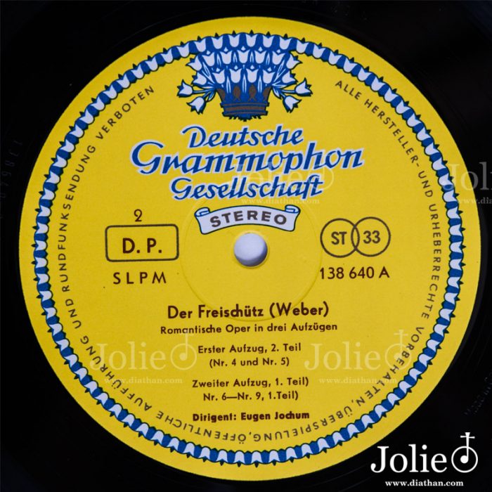 Carl Maria Von Weber, Der Freischütz, Eugen Jochum 2 lp vinyl