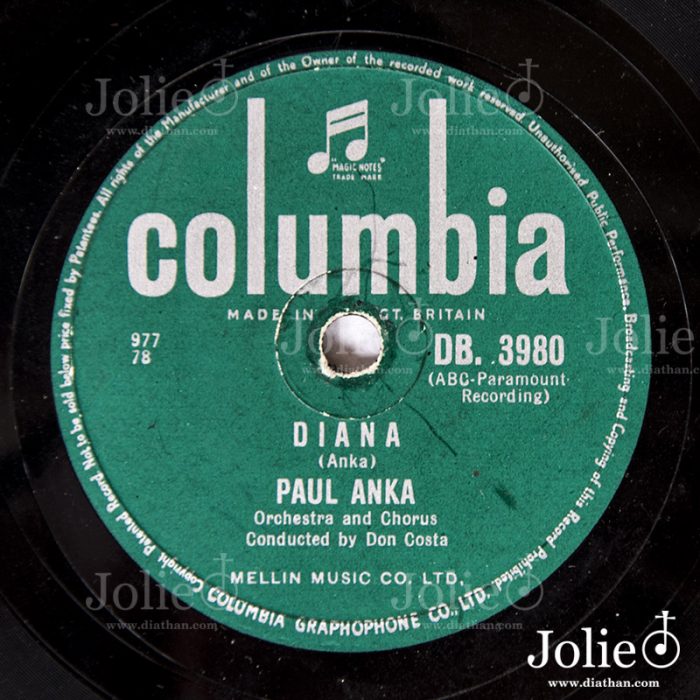 Diana Paul Anka 78rpm