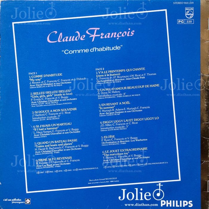 Claude François – Comme d’habitude lp